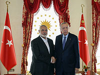 Эрдоган и один из главарей ХАМАСа Исмаил Ханийя