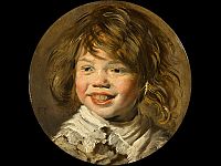 Франс Хальс, Смеющийся мальчик, 1630, Гаага, Маурицхейс, приобретен при поддержке Vereniging Rembrandt, Prins Bernhard Cultuurfonds и Stichting Vrienden van het Mauritshuis

