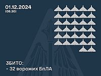 Генштаб ВСУ: сбиты 32 из 78 российских беспилотников. Минобороны РФ: перехвачены 36 украинских БПЛА
