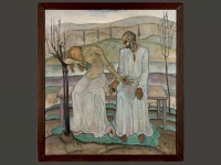 Reuven Rubin, Jesus and the Last Apostle, 1922, oil on canvas, 111x110 cm, gift of Mrs Amir, 1964	