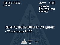 Генштаб ВСУ: ночью были перехвачены 70 из 100 российских БПЛА
