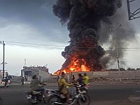 Пожар после удара ЦАХАЛа в Йемене (архивное фото)