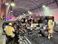 Автомобиль на скорости врезался в стену в туннеле "Яфе Ноф" в Иерусалиме