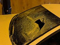 Недалеко от Рамаллы повреждены автомобили
