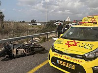 Грузовик сбил мотоциклиста на 2-м шоссе, пострадавший в критическом состоянии