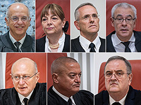 Слева направо, сверху вниз: Ноам Солберг, Яэль Вильнер, Давид Минц, Офер Гроскопф, Алекс Штайн, Халед Кабуб, Йехиель Кашер.