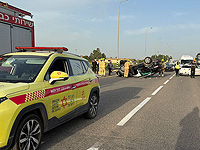 Три машины столкнулись возле перекрестка Гилат, маленький мальчик без сознания