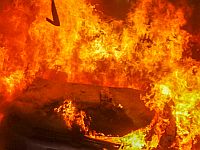 К югу от Шхема подожжены несколько автомобилей