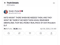 Трамп раскритиковал NATO, напомнив о "бездарно управляемой" Гренландии
