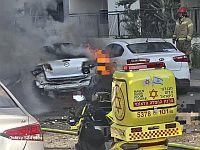 В Яффо взорвался автомобиль, есть пострадавший

