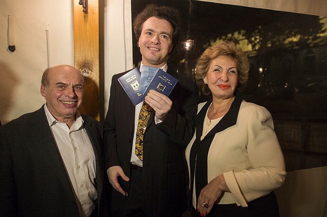 С Натаном Щаранским и министром абсорбции Софой Ландвер, 2013 год