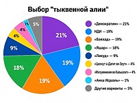 Как голосовала "тыквенная алия" на выборах в Кнессет. Результаты опроса Newsru.co.il Как голосовала "тыквенная алия" на выборах в Кнессет. Результаты опроса Newsru.co.il