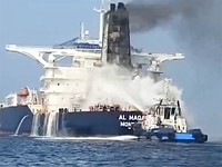 UKMTO: в Ормузском проливе горит торговое судно