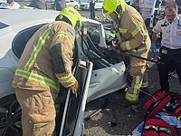 Возле перекрестка Амиад произошло столкновение автобуса и двух машин, пострадали четверо Возле перекрестка Амиад произошло столкновение автобуса и двух машин, пострадали четверо