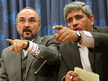 Представитель Ирана в Организации Объединенных Наций Мохаммад Хазаи (слева)