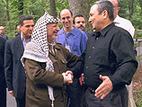 Ясир Арафат и Эхуд Барак в 2000-м году
