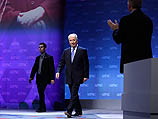 Президент Израиля Шимон Перес выступил в воскресенье перед членами организации AIPAC