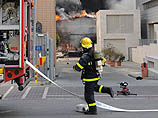 Пожар в промзоне Раананы. 01.04.2012