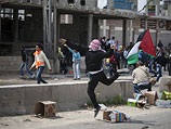 Во время беспорядков в районе КПП "Каландия". 30 марта 2012 года