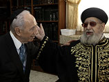 Шимон Перес и Овадья Йосеф. Иерусалим, 8 апреля 2012 года