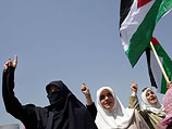 Акция протеста палестинских исламисток в Аммане