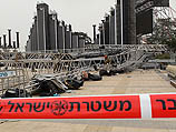 Обрушение конструкции на горе Герцля. Иерусалим, 18.04.2012