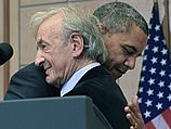 Президент США Барак Обама и Нобелевский лауреат Эли Визель. Вашингтон, 23.04.2012