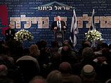 Авигдор Либерман во время выступления на мероприятии НДИ в Иерусалиме. 3 апреля 2012 года