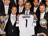 Барак Обама встретился с футболистами "Лос-Анджелес Гэлакси" и пожурил Бекхэма за белье