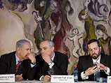 Премьер-министр Биньямин Нетаниягу, министр финансов Юваль Штайниц и министр строительства Ариэль Атиас