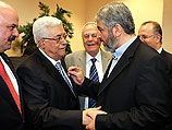 Махмуд Аббас (лидер ФАТХ, глава ПНА) и Халид Машаль (председатель исполкома ХАМАС)