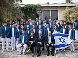 Израильские олимпийцы на приеме в резиденции Шимона Переса