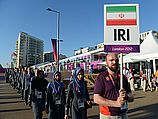 Иранская делегация в Олимпийской деревне в Лондоне