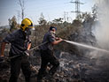 Пожарные борются с огнем в районе поселка Неве-Михаэль