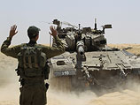 Израильский танк недалеко от границы с Египтом
