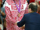 Вручение олимпийских медалей российским баскетболистам в Лондоне