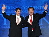 Пол Райан и Митт Ромни на съезде в Тампе. 30 августа 2012 года