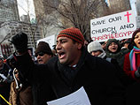 Акция протеста египетских коптов в Нью-Йорке (архив, на снимке не "Сэм Басиль")
