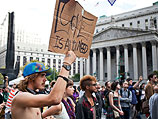 Первая годовщина протестных акций "Захвати Уолл-стрит". Нью-Йорк, 16 сентября 2012 года