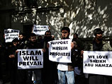 Демонстрация против экстрадиции Абу Хамзы аль-Масри. Лондон, 5 октября 2012 года