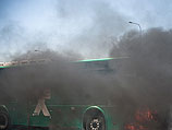 Около Хеврона сгорел автобус, в котором ехали резервисты