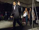 Барак Обама возвращается в Белый дом после выборов. 7 ноября 2012 года