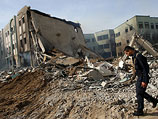 Разбомбленное здание МВД ХАМАС в Газе