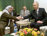 Ясир Арафат и Шимон Перес. Газа, 2001 год