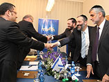 Лидеры ШАС на встрече с представителями "Ликуд Бейтейну"