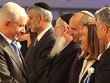 Биньямин Нетаниягу во время встречи с лидерами партий