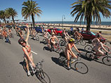 Голый велопробег. Мельбурн, 3 марта 2013 года