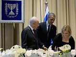 Шимон Перес, Барак Обама и Сара Нетаниягу. Иерусалим, 21 марта 2013 года