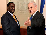 Премьер-министры Израиля и Кении - Бинтямин Нетаниягу и Раила Одинга. Иерусалим, ноябрь 2011 года