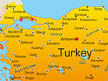 Красным отмечены Анкара, Стамбул и Корлу